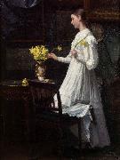 Arranging daffodils Carl d Unker